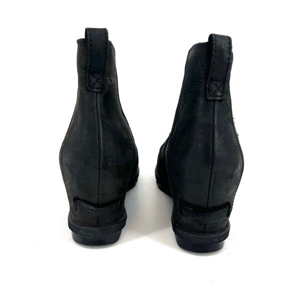Sorel Women's 9.5 Black Suede Joan of Arctic Wedge‎ Waterproof Ankle Boots - Picture 4 of 8
